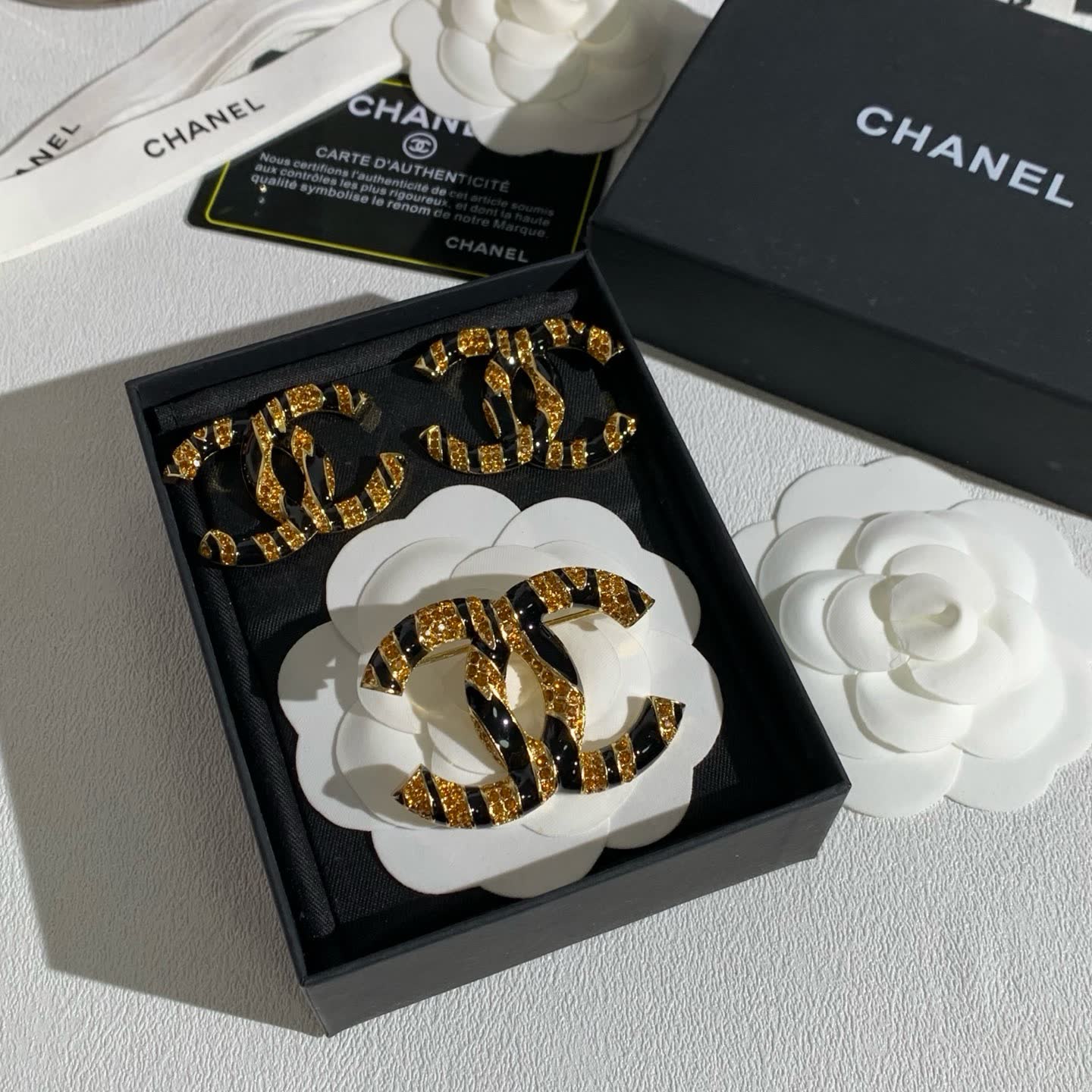 Chanel CC Logo Earrings