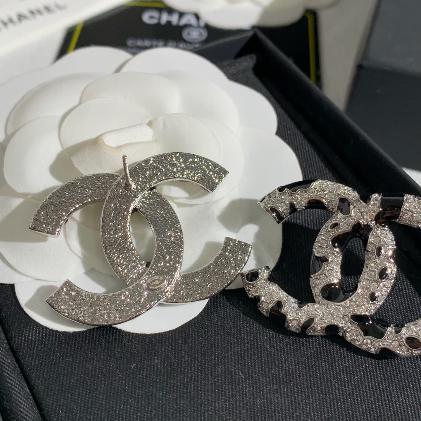 Chanel CC Logo Earrings