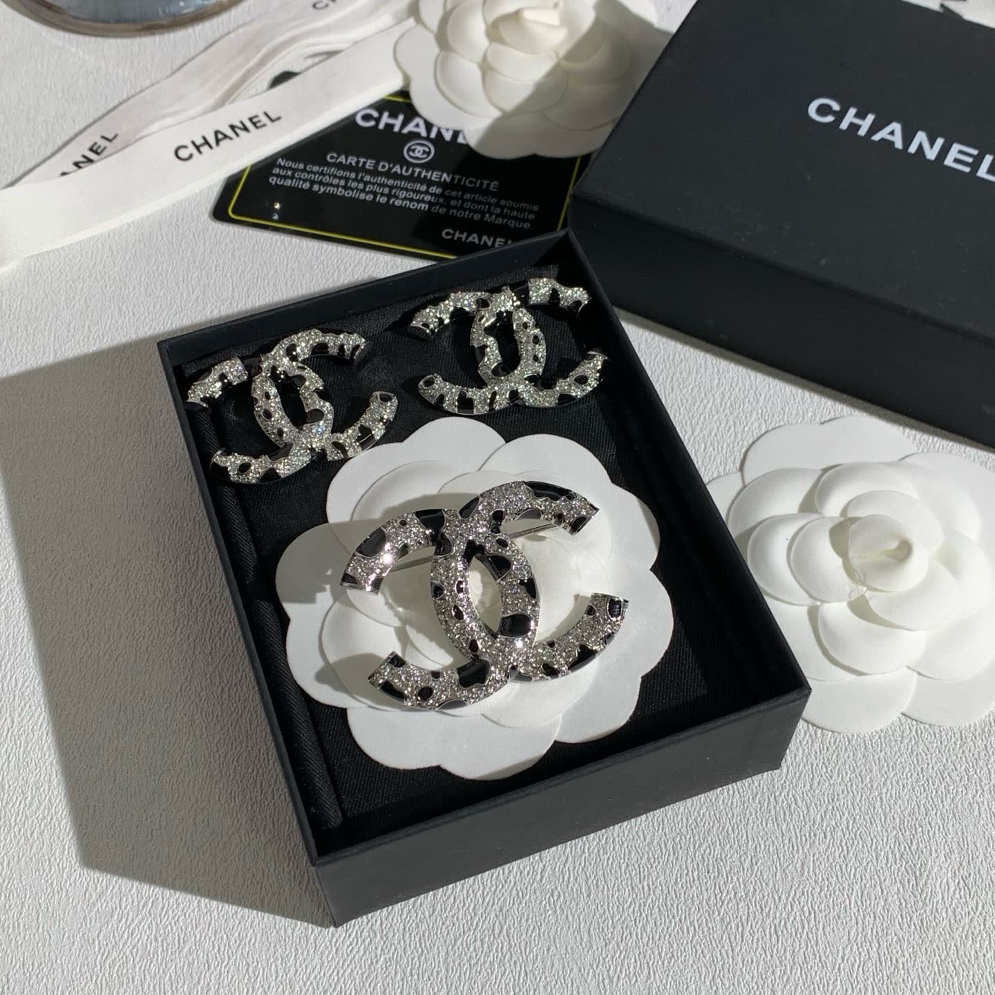 Chanel CC Logo Earrings