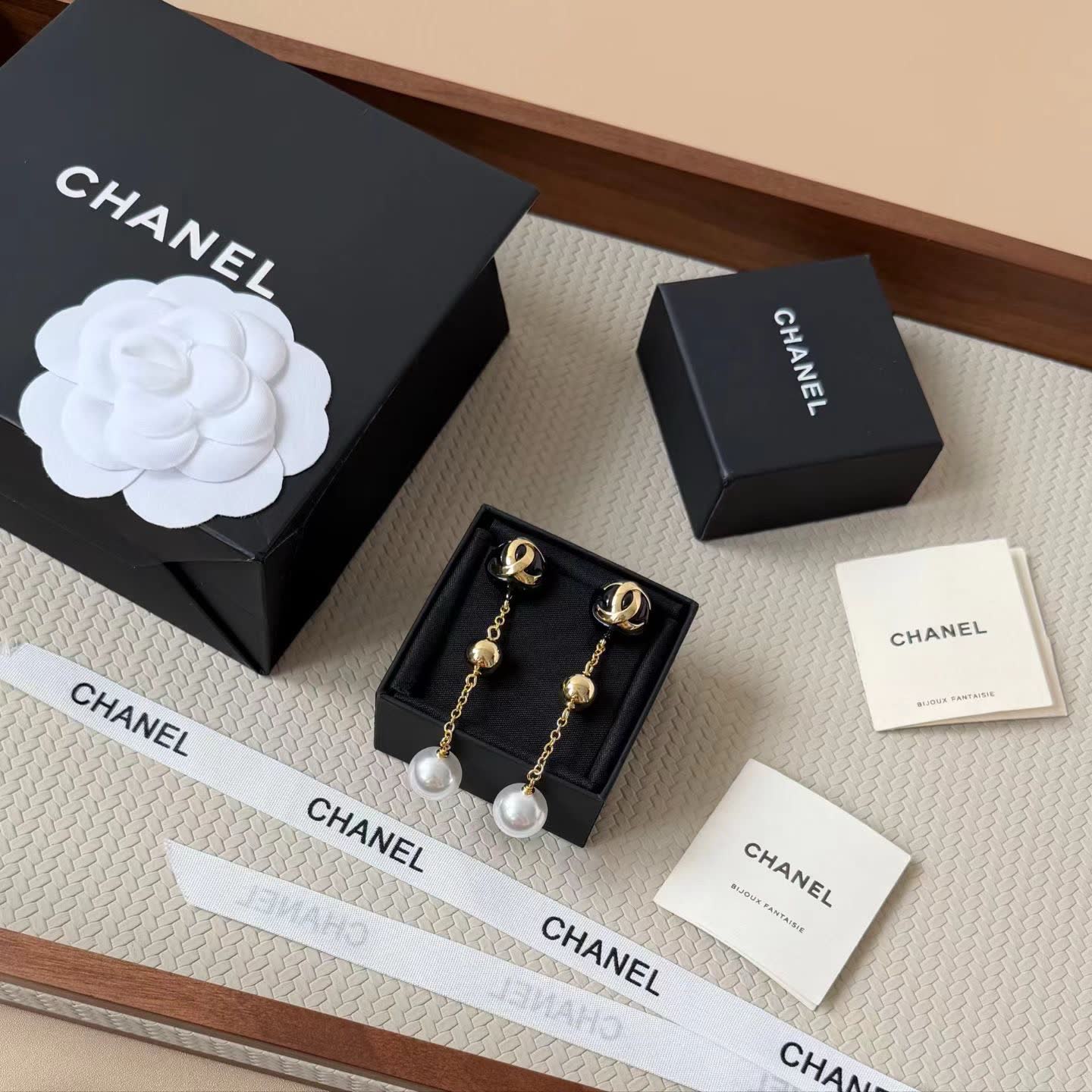 Chanel Pearl Earrings