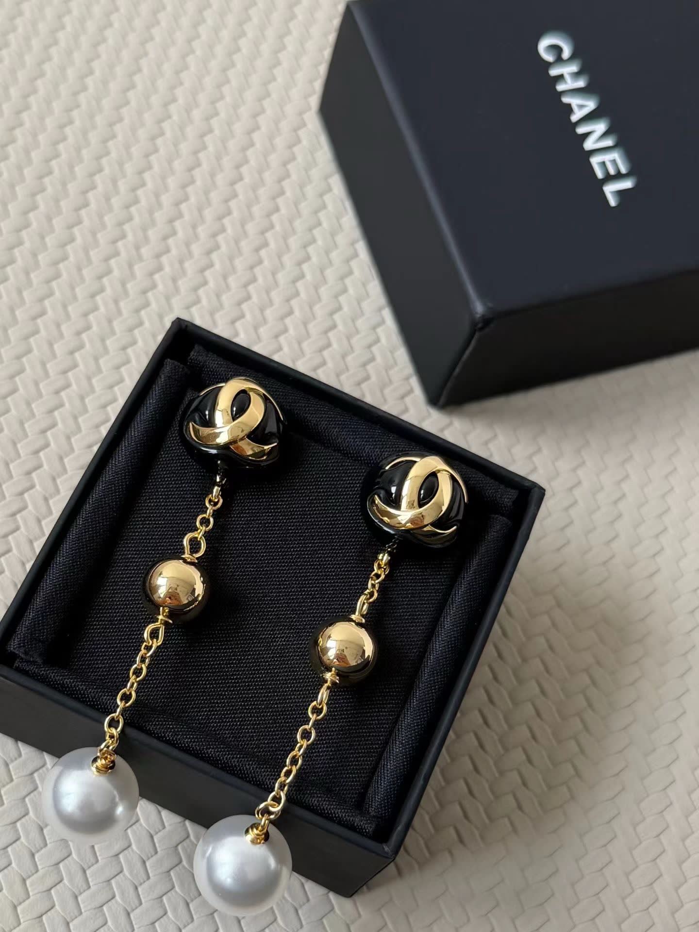 Chanel Pearl Earrings