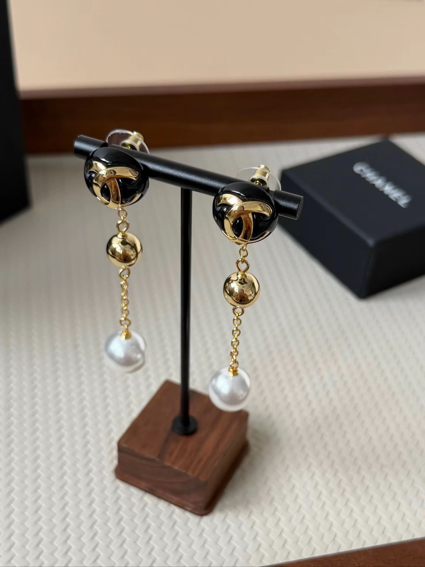 Chanel Pearl Earrings