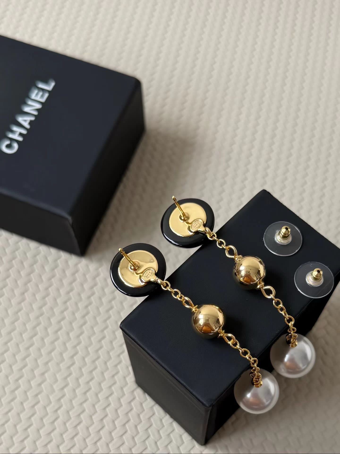 Chanel Pearl Earrings