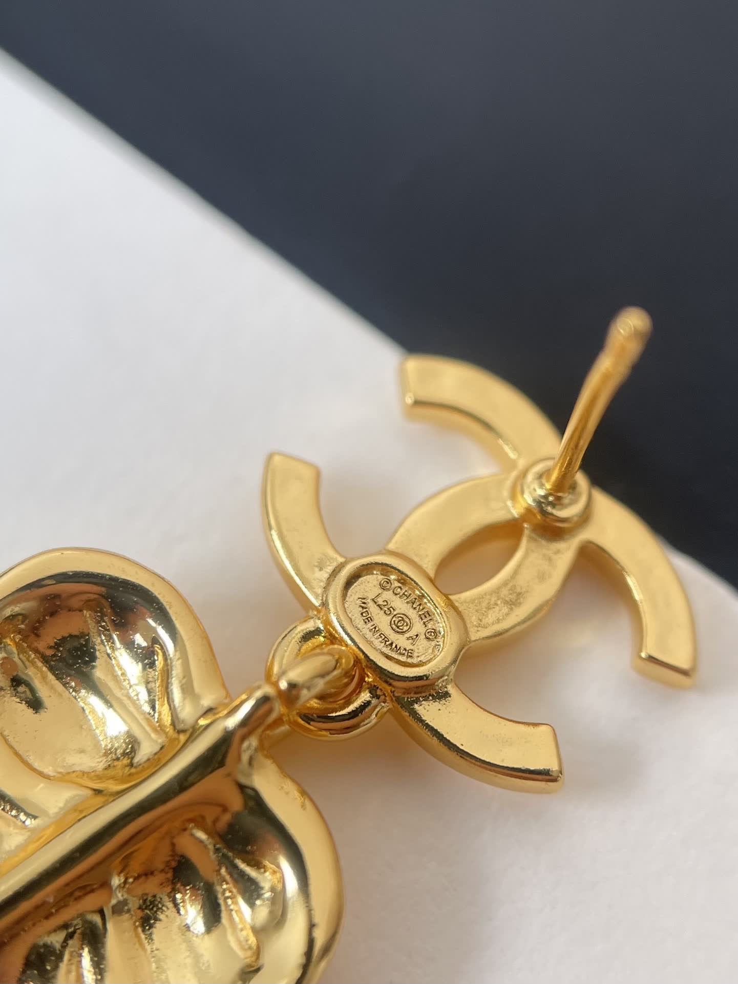 Chanel Heart Shaped Earrings and Necklace Set