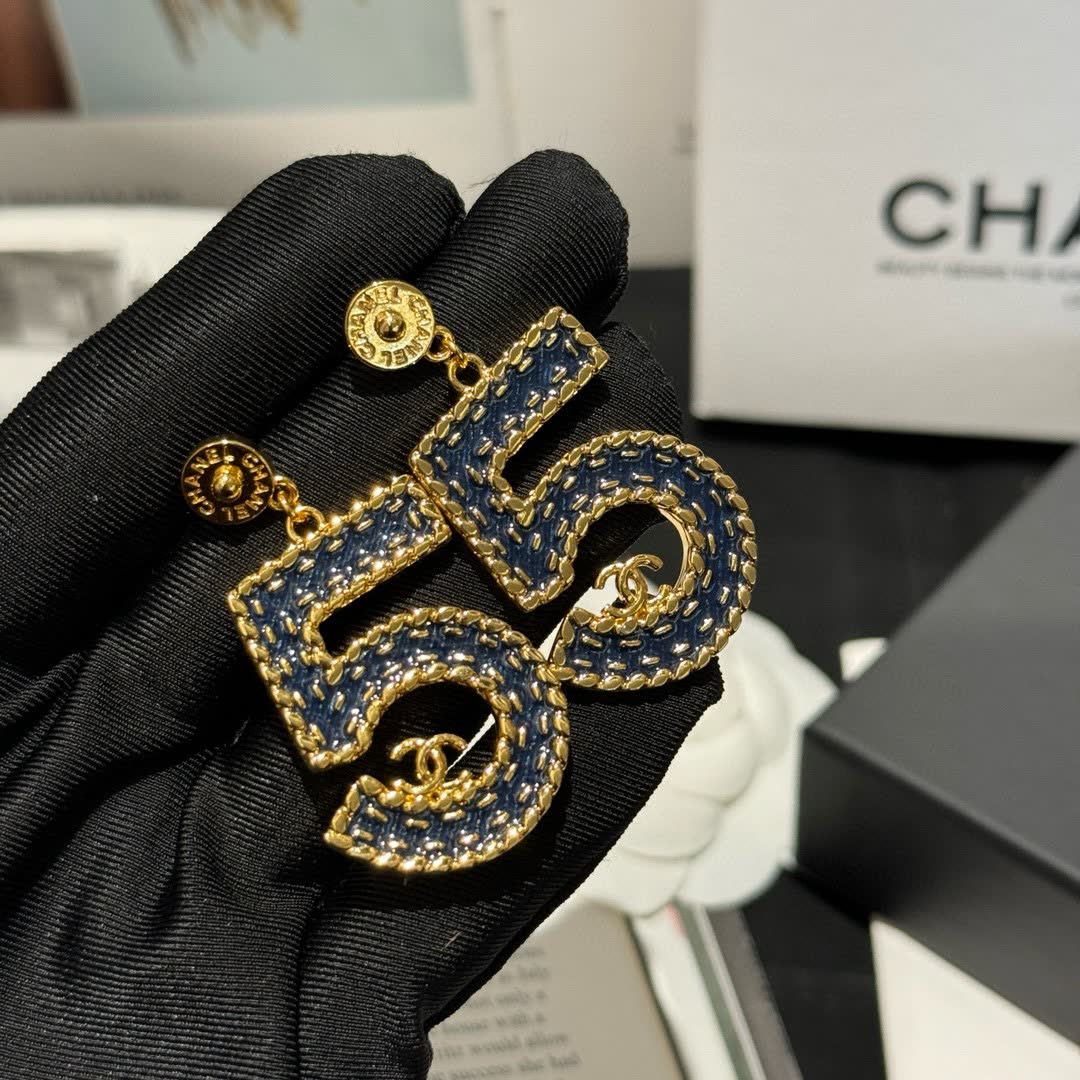 Chanel Number 5 Earrings