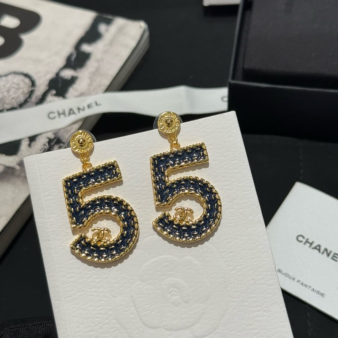Chanel Number 5 Earrings