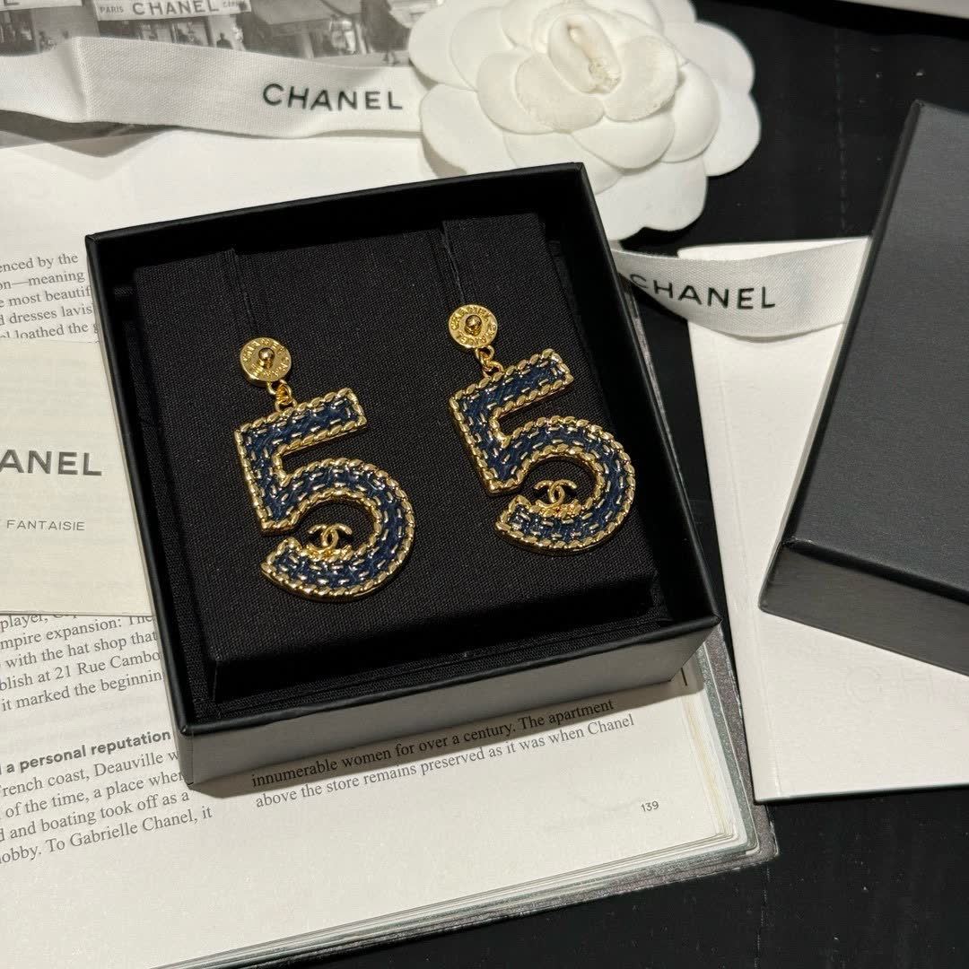 Chanel Number 5 Earrings