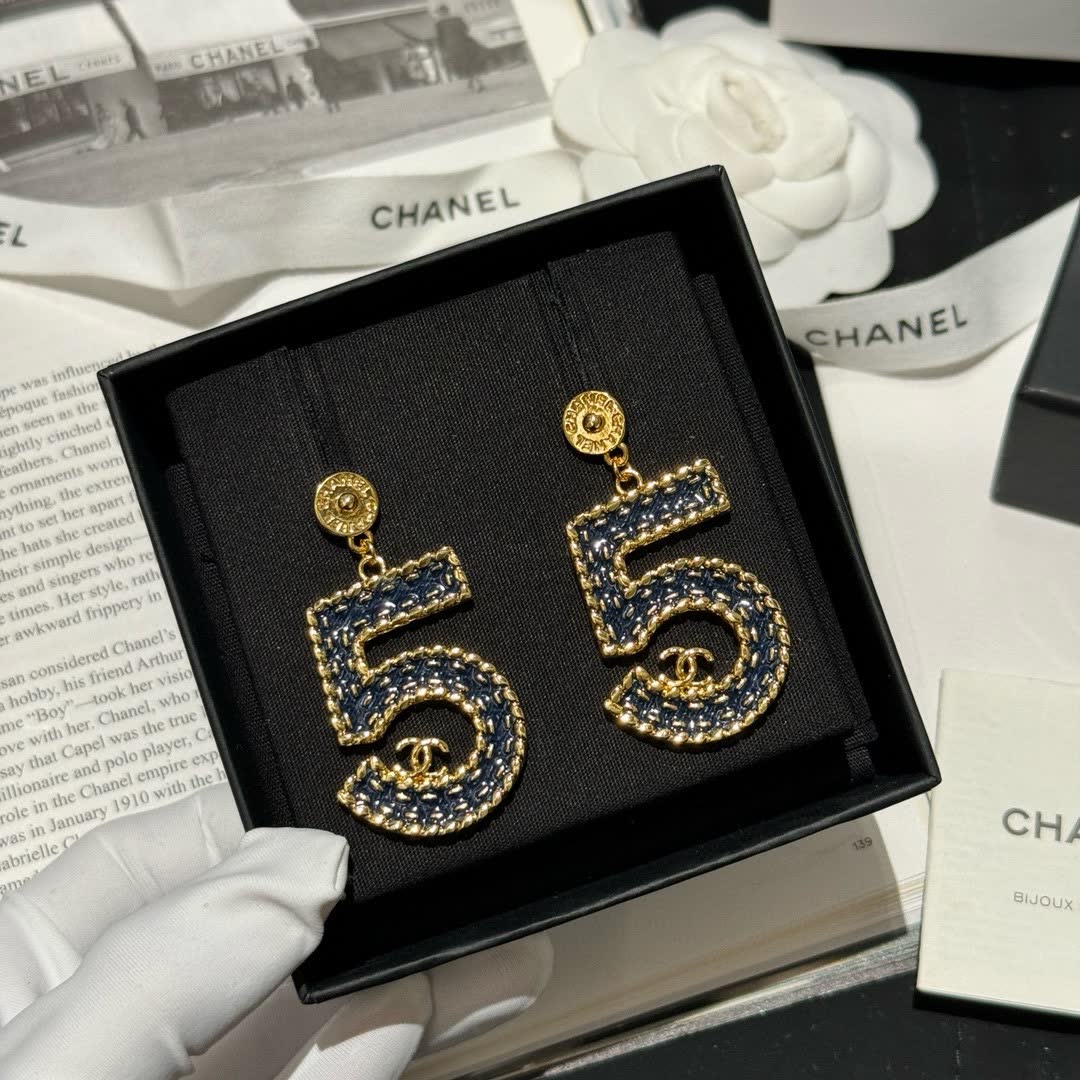Chanel Number 5 Earrings