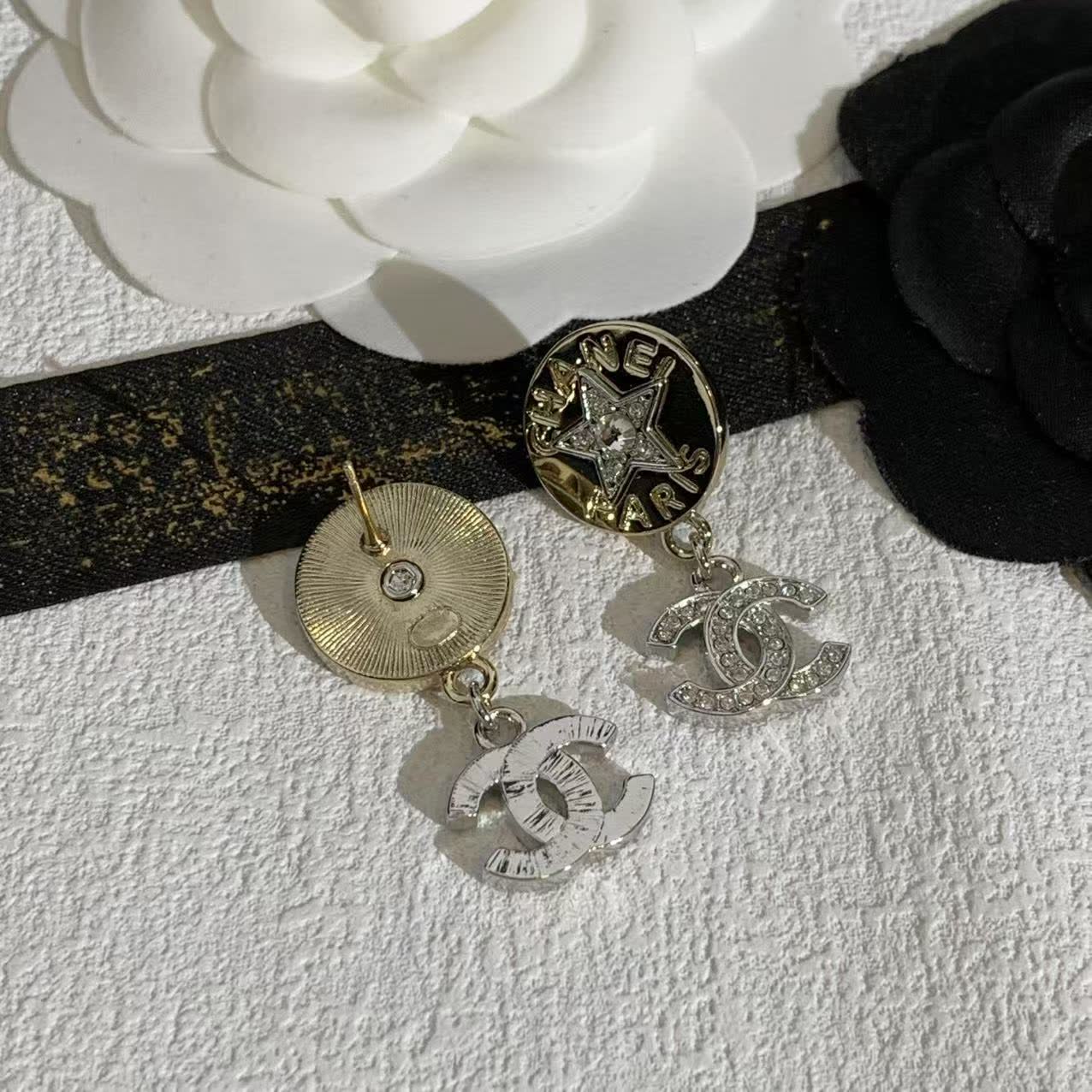 Chanel CC Logo Earrings