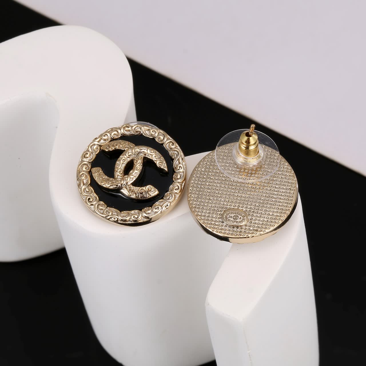 Chanel CC Logo Earrings