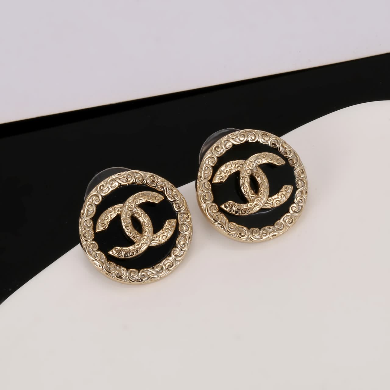 Chanel CC Logo Earrings