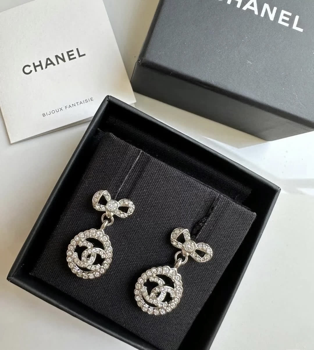Chanel CC Logo Earrings