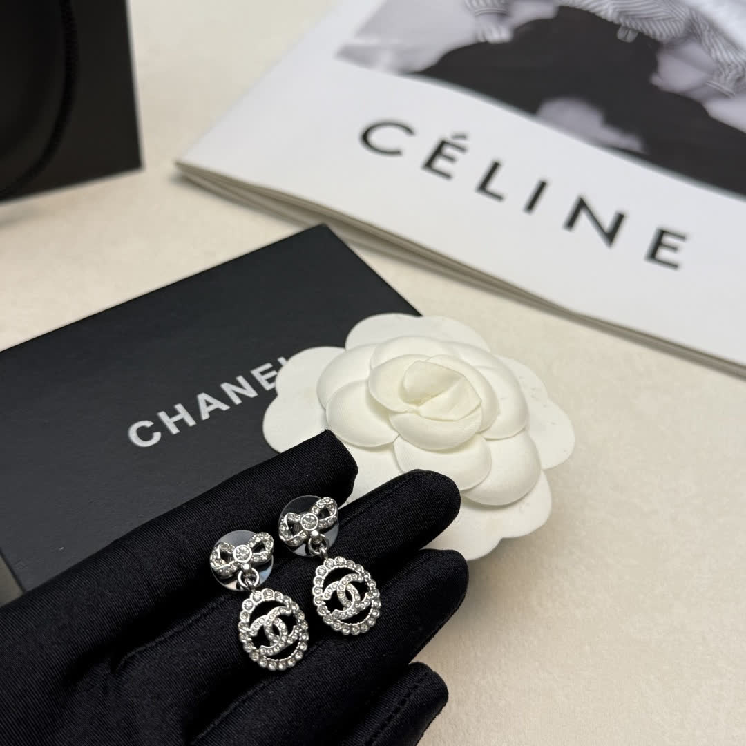 Chanel CC Logo Earrings