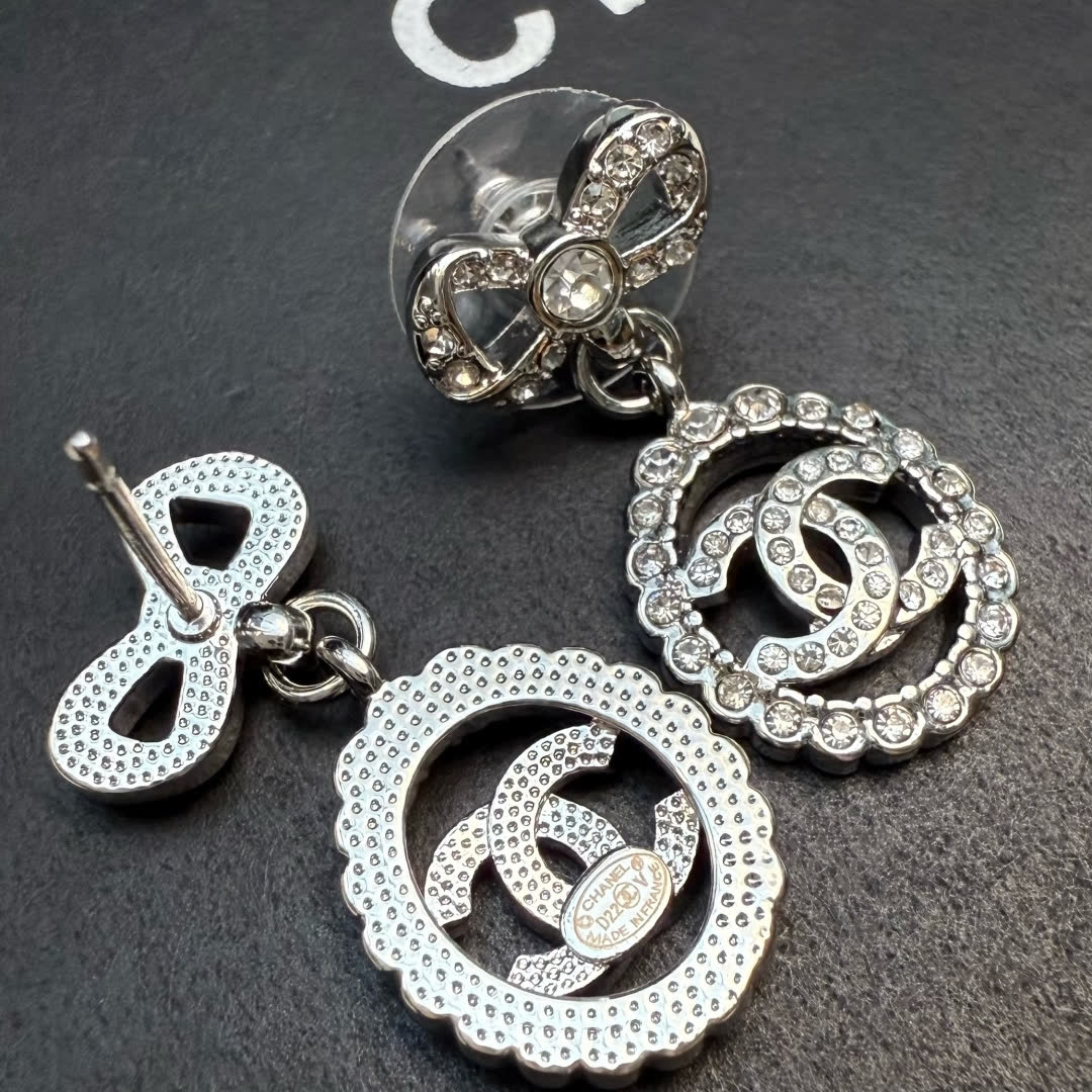 Chanel CC Logo Earrings