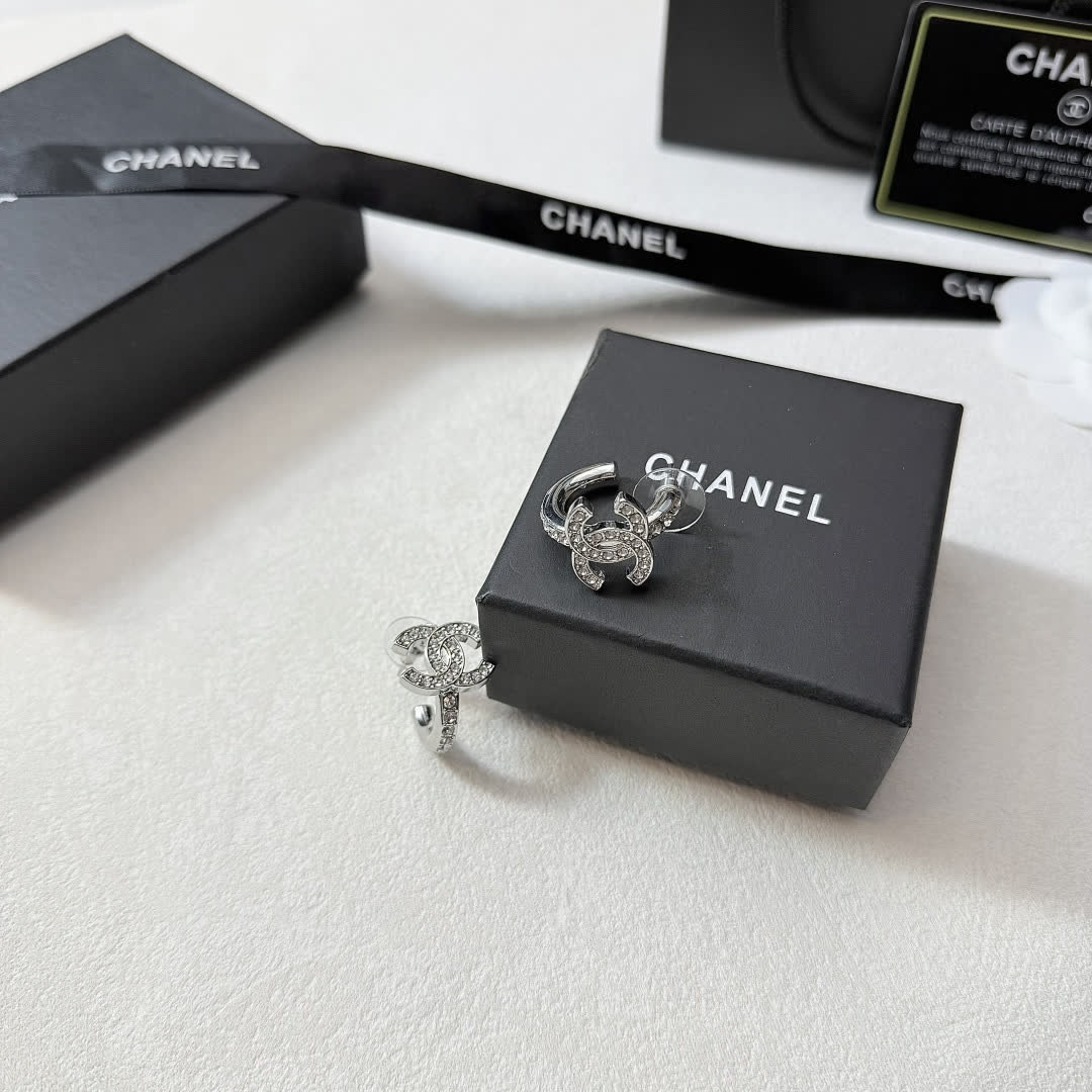 Chanel CC Logo Earrings
