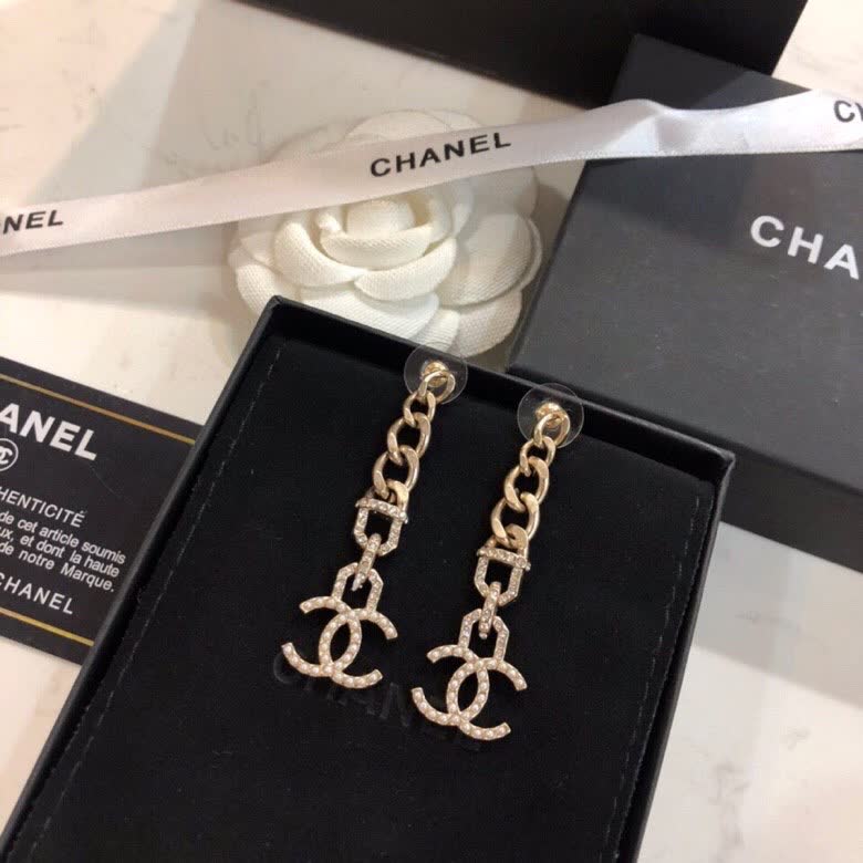 Chanel CC Logo Earrings