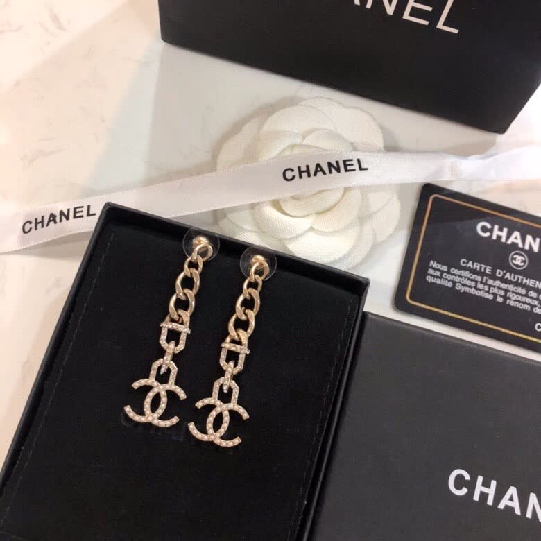 Chanel CC Logo Earrings
