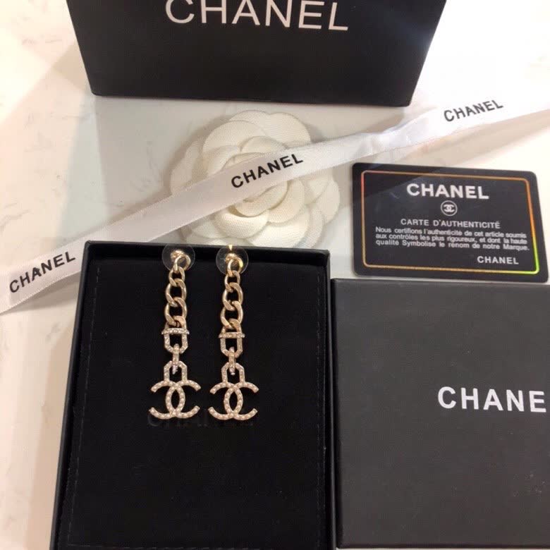 Chanel CC Logo Earrings