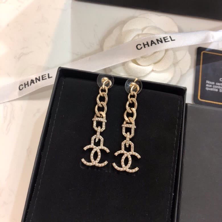 Chanel CC Logo Earrings
