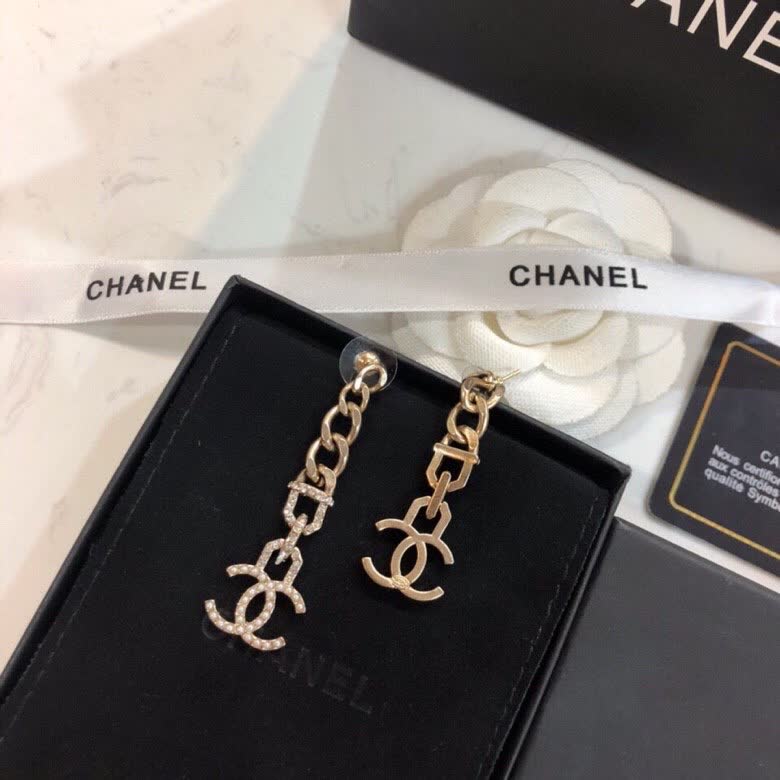 Chanel CC Logo Earrings