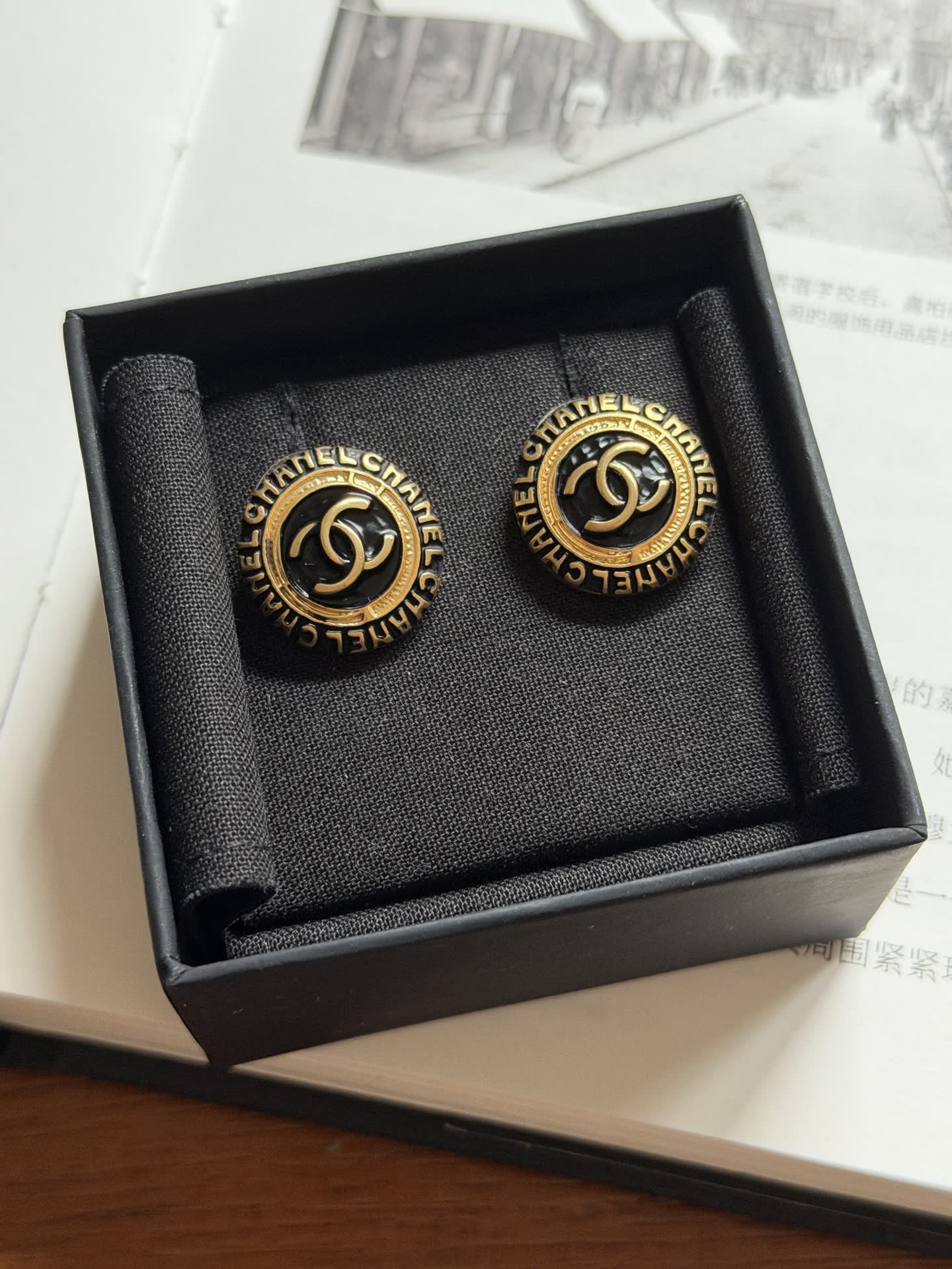 Chanel CC Logo Earrings