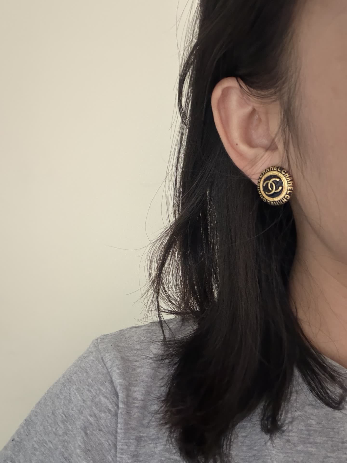 Chanel CC Logo Earrings