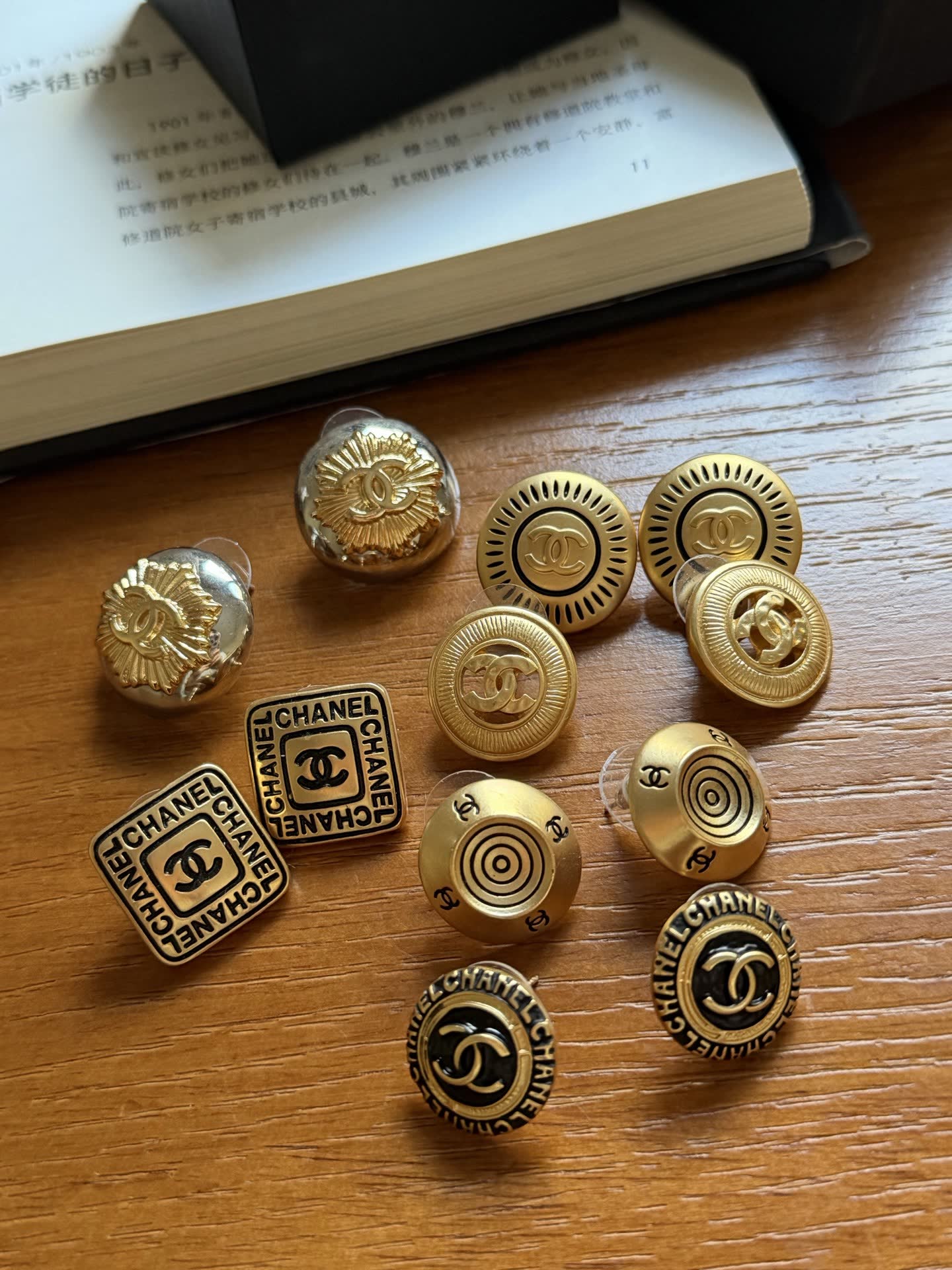 Chanel CC Logo Earrings