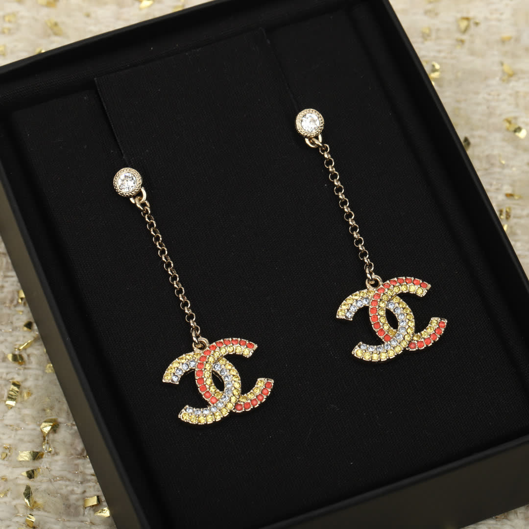 Chanel CC Logo Earrings