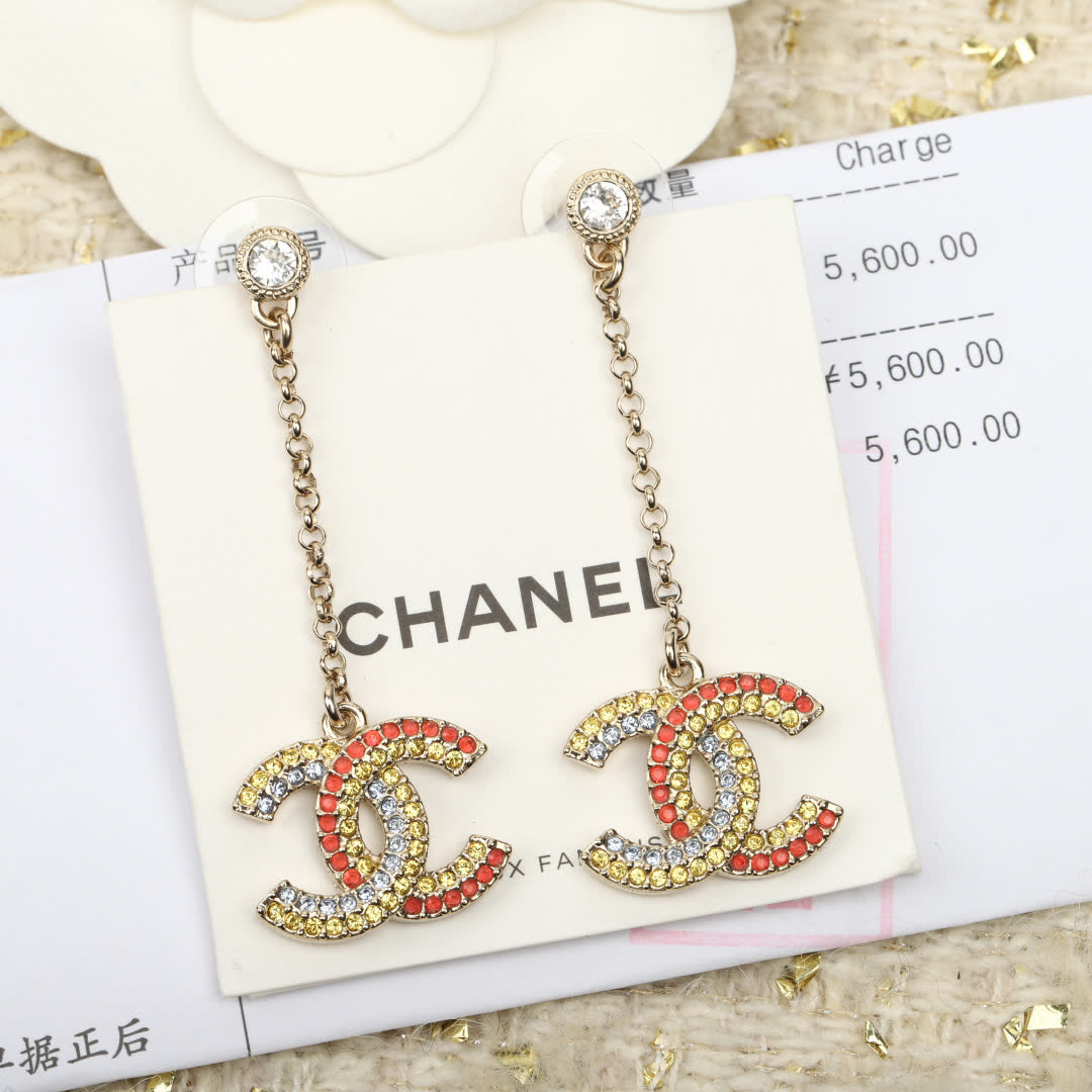 Chanel CC Logo Earrings