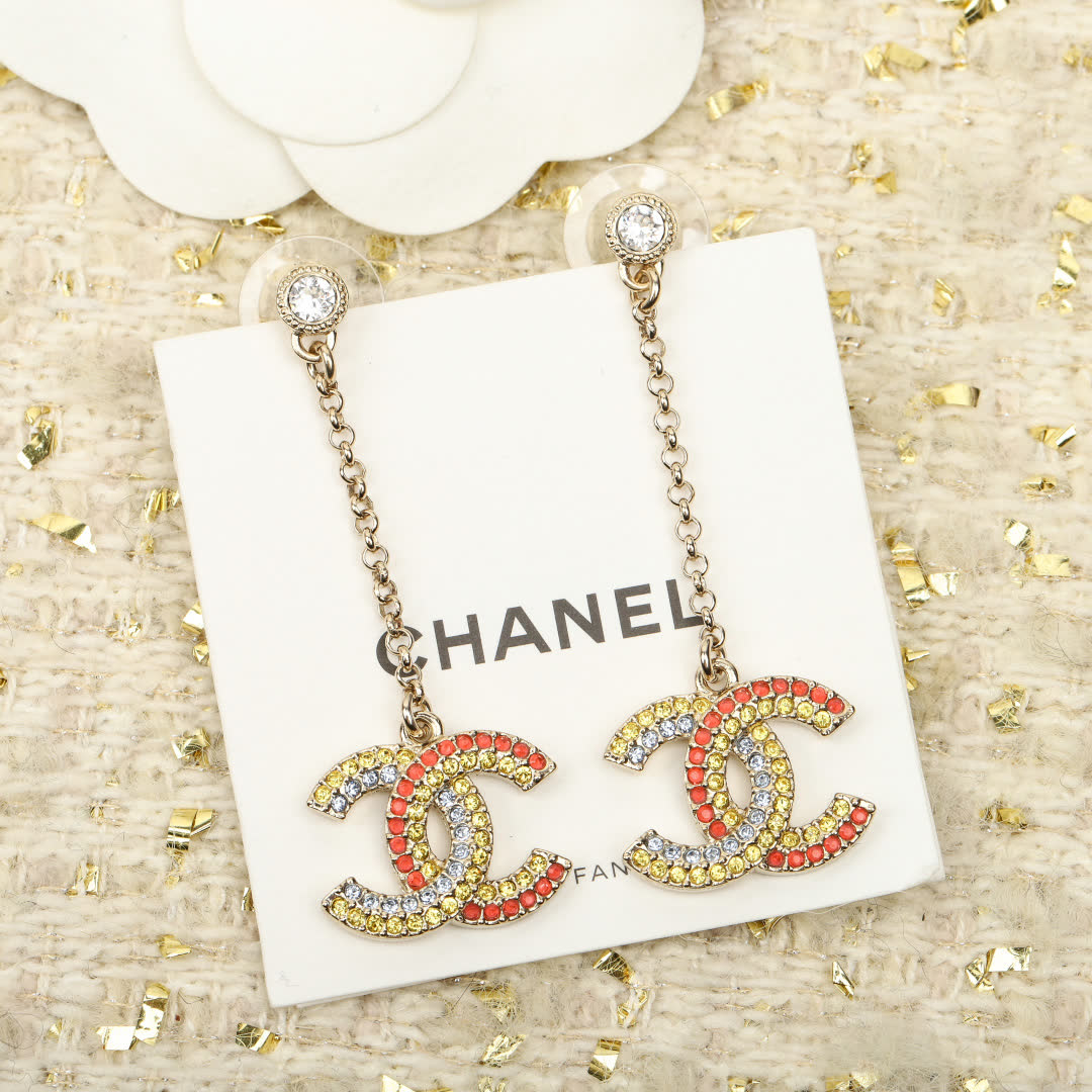 Chanel CC Logo Earrings