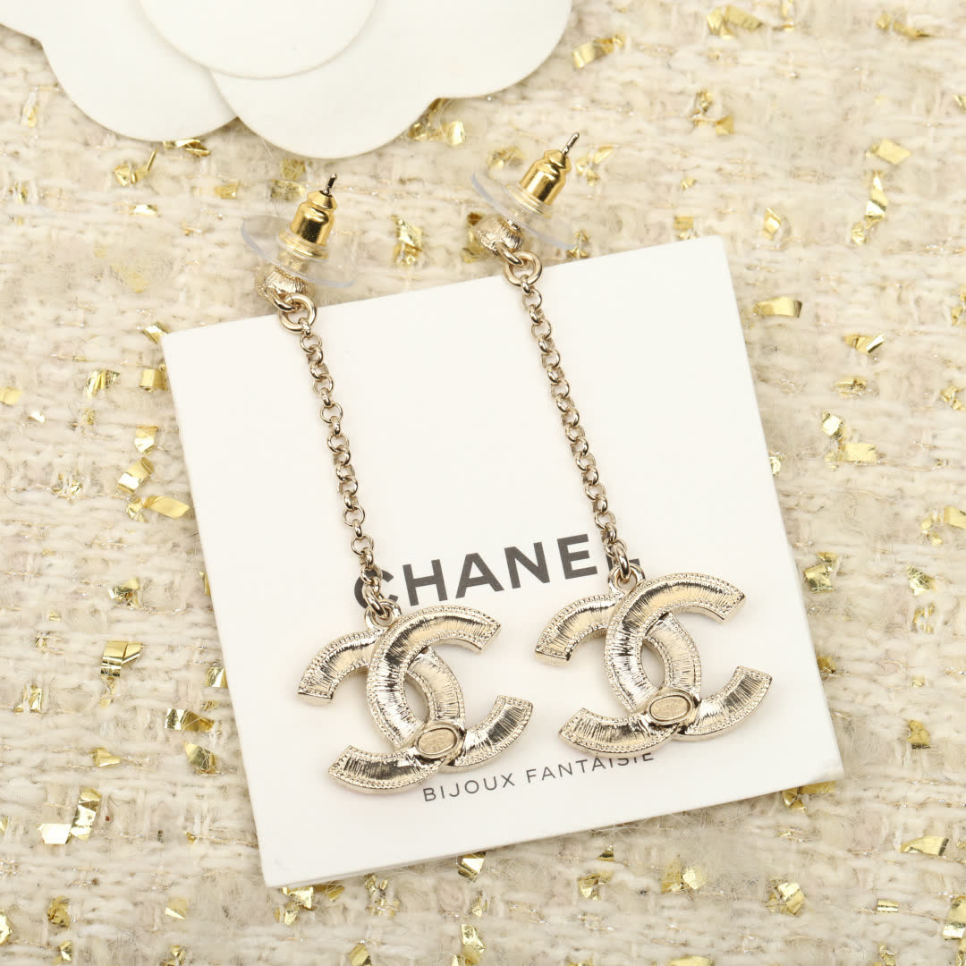 Chanel CC Logo Earrings