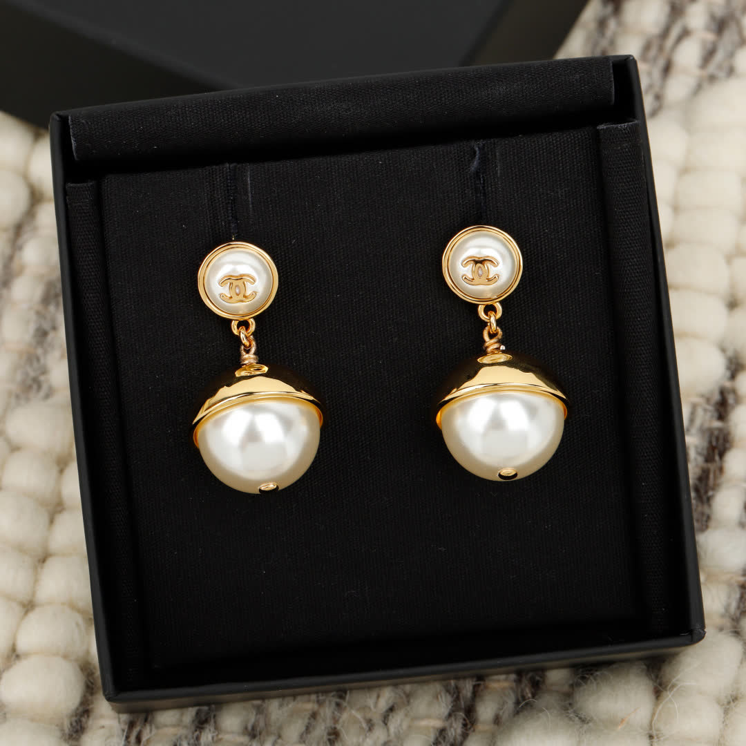 Chanel Pearl Earrings