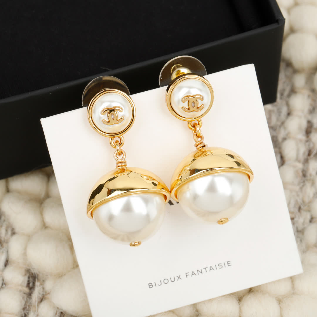 Chanel Pearl Earrings