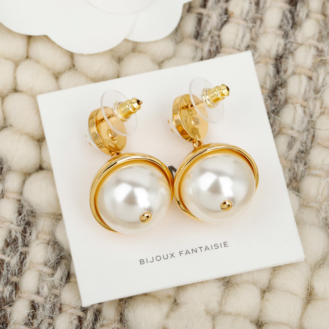 Chanel Pearl Earrings