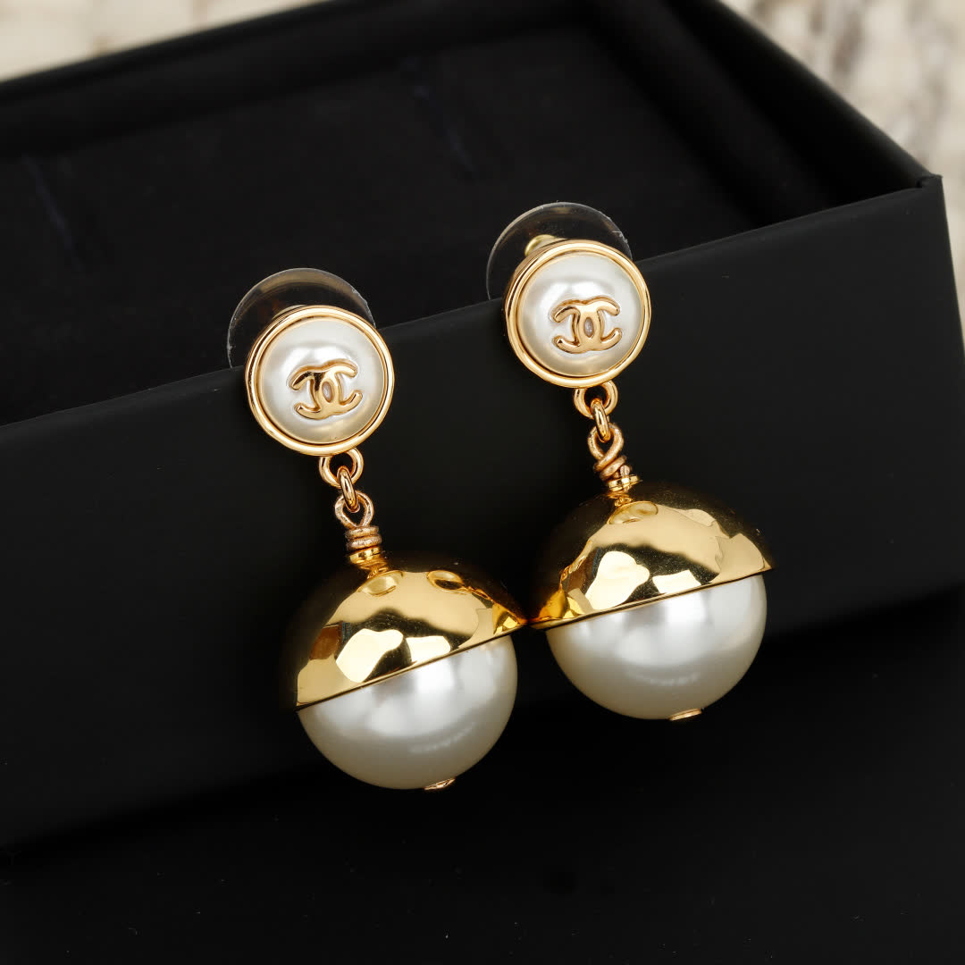 Chanel Pearl Earrings