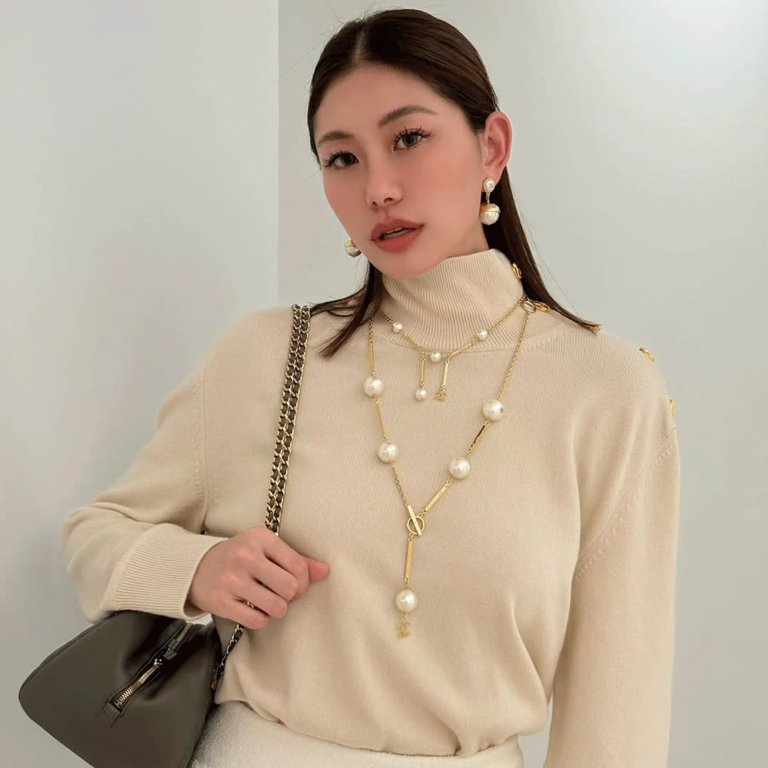 Chanel Pearl Earrings