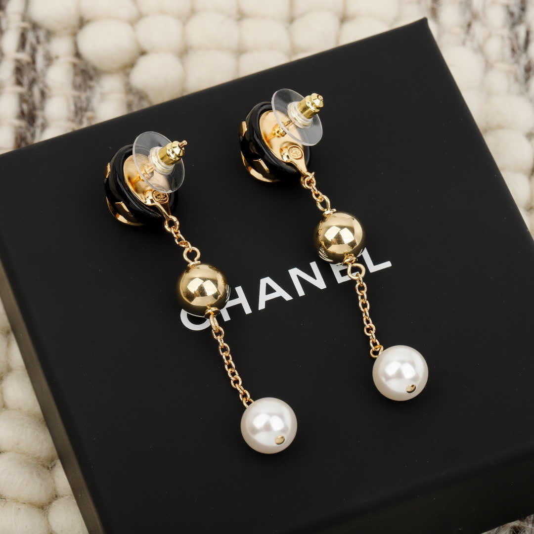 Chanel Pearl Drop Earrings