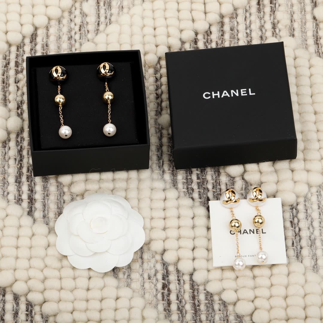 Chanel Pearl Drop Earrings