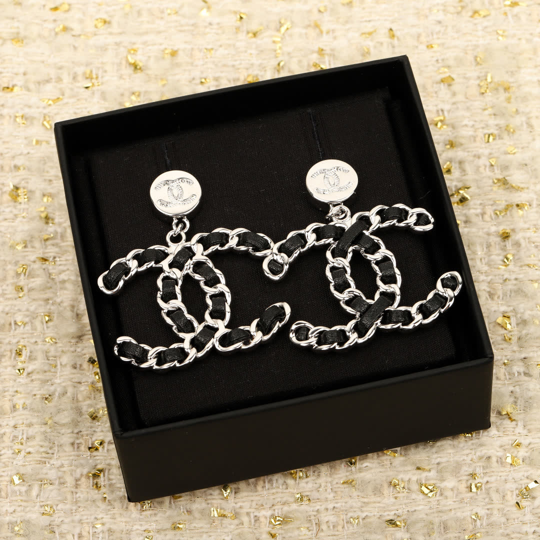 Chanel CC Logo Earrings