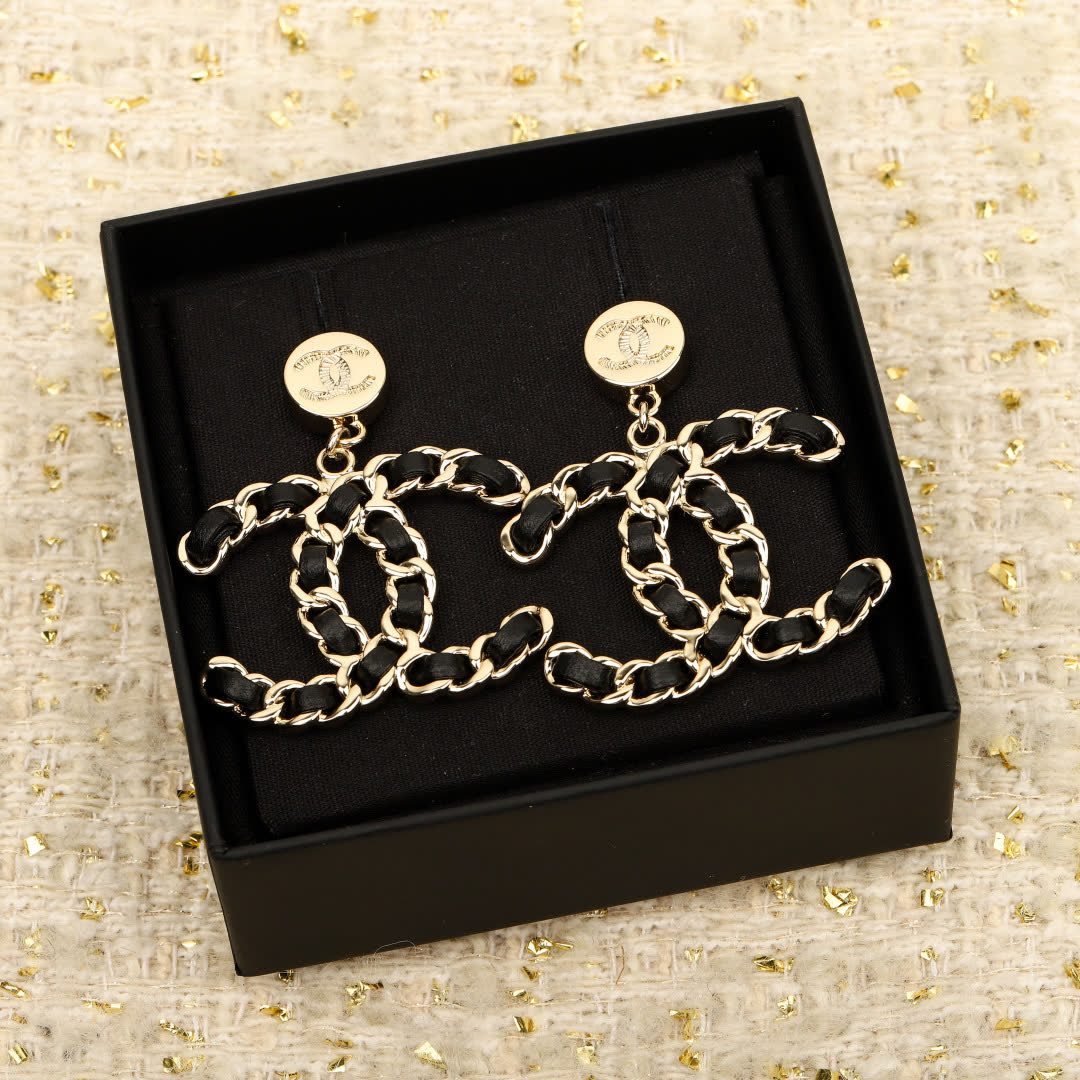 Chanel CC Logo Earrings
