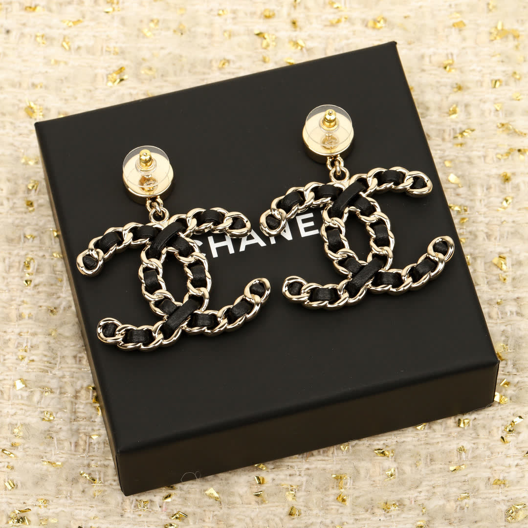 Chanel CC Logo Earrings