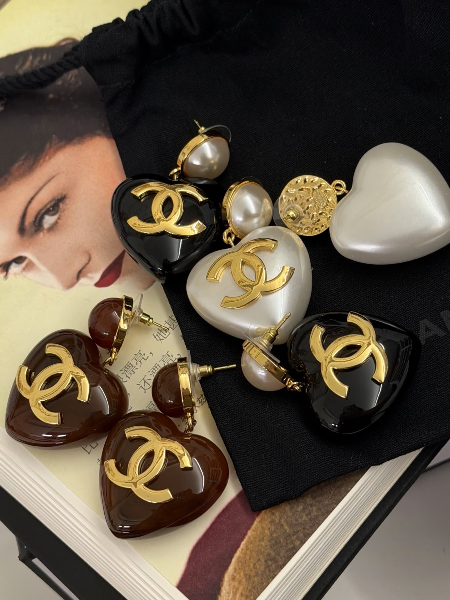 Chanel Heart-Shaped Earrings Chanel Heart-Shaped Earrings