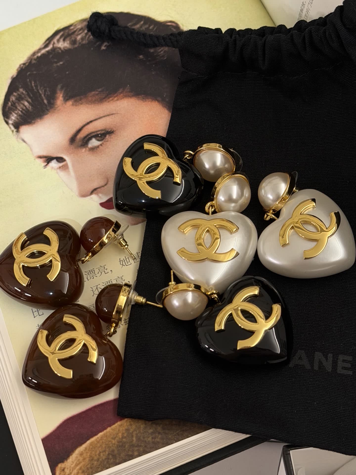 Chanel Heart-Shaped Earrings