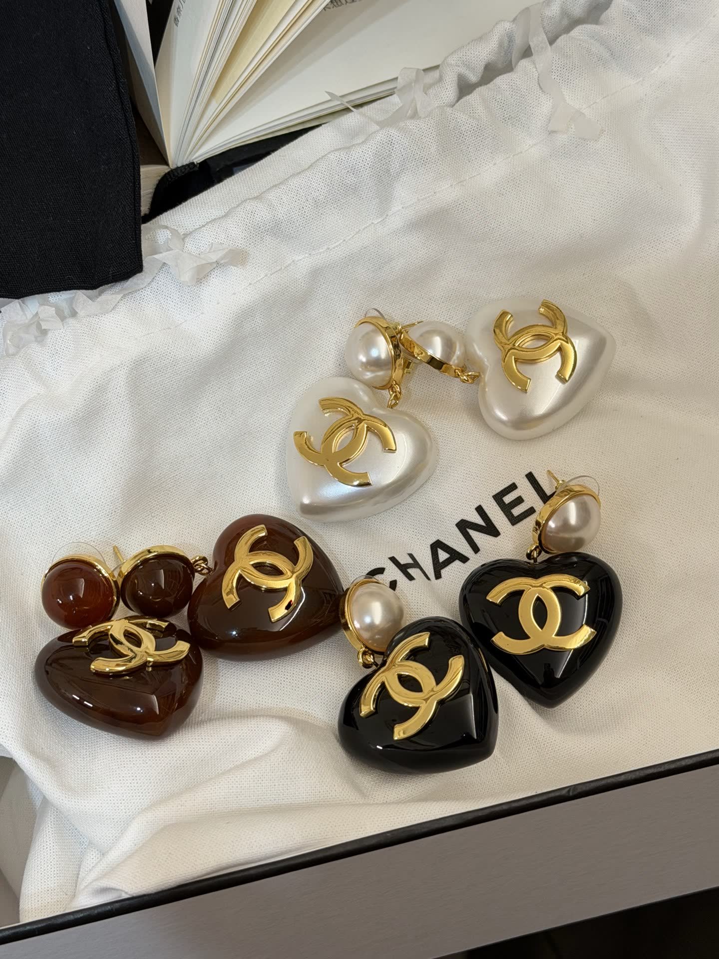 Chanel Heart-Shaped Earrings