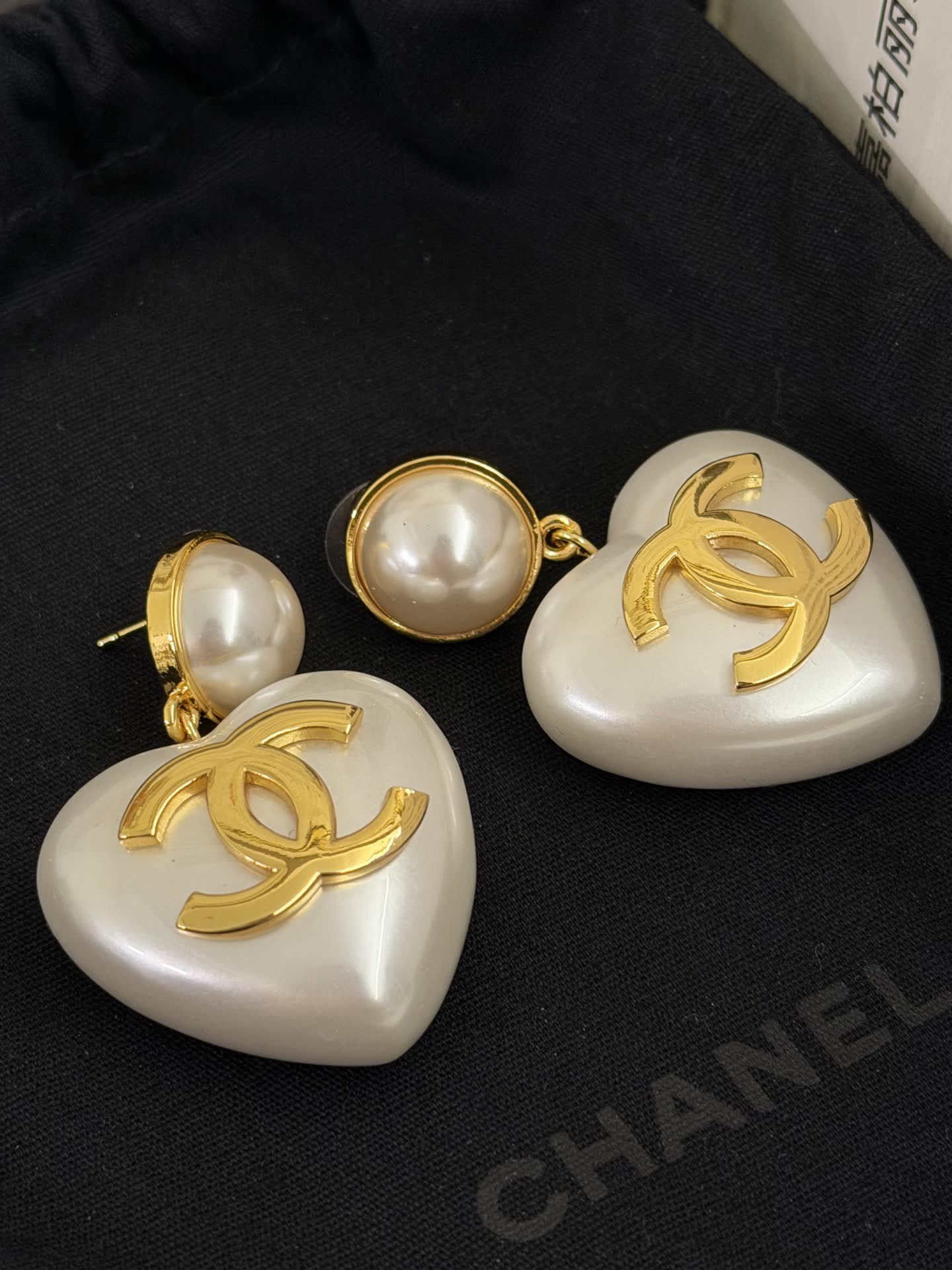 Chanel Heart-Shaped Earrings
