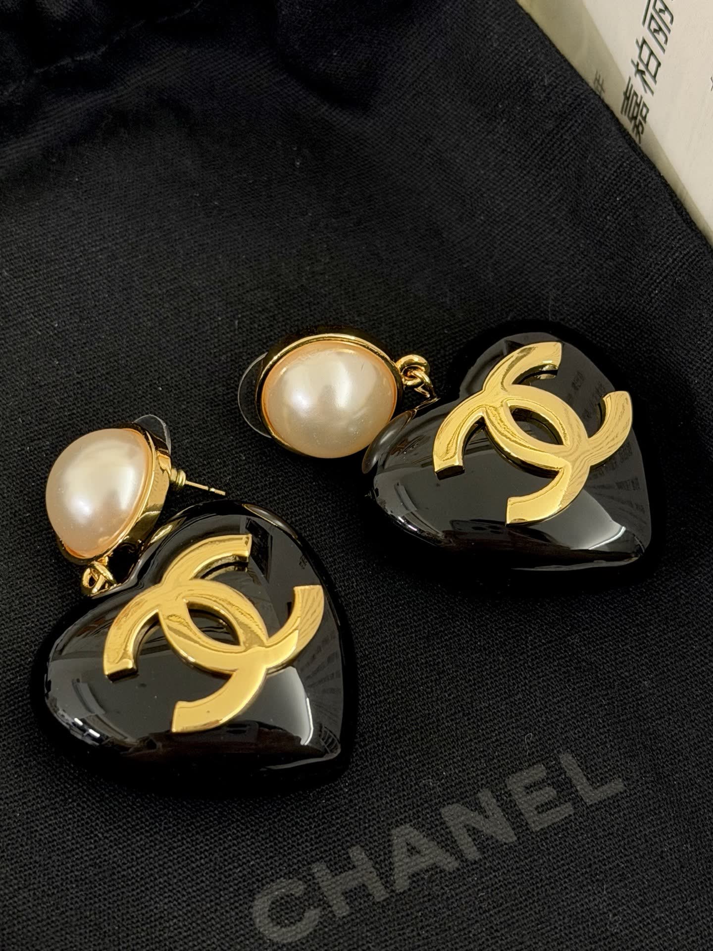 Chanel Heart-Shaped Earrings