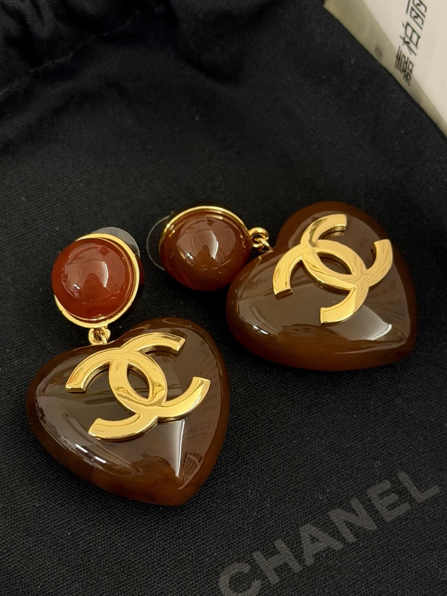 Chanel Heart-Shaped Earrings