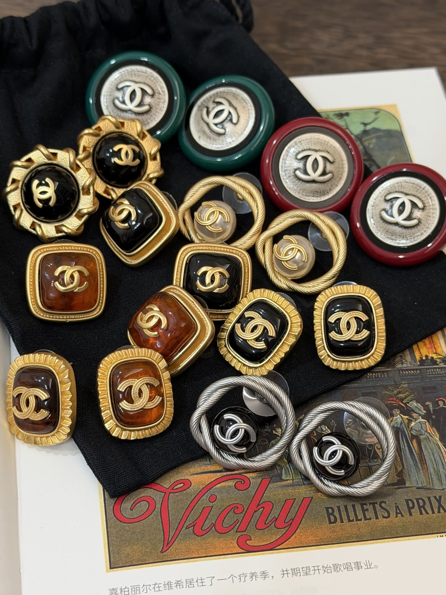 Chanel CC Logo Clip-on Earrings