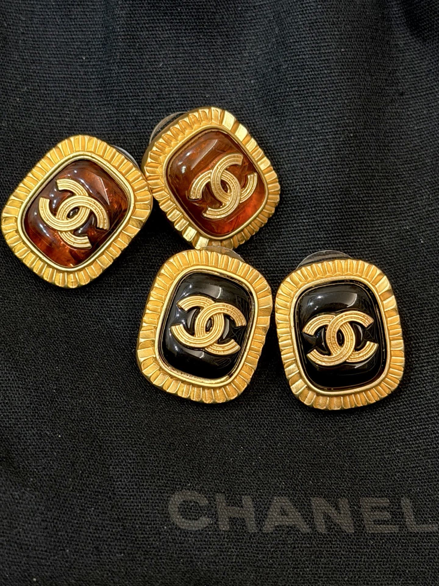 Chanel CC Logo Clip-on Earrings