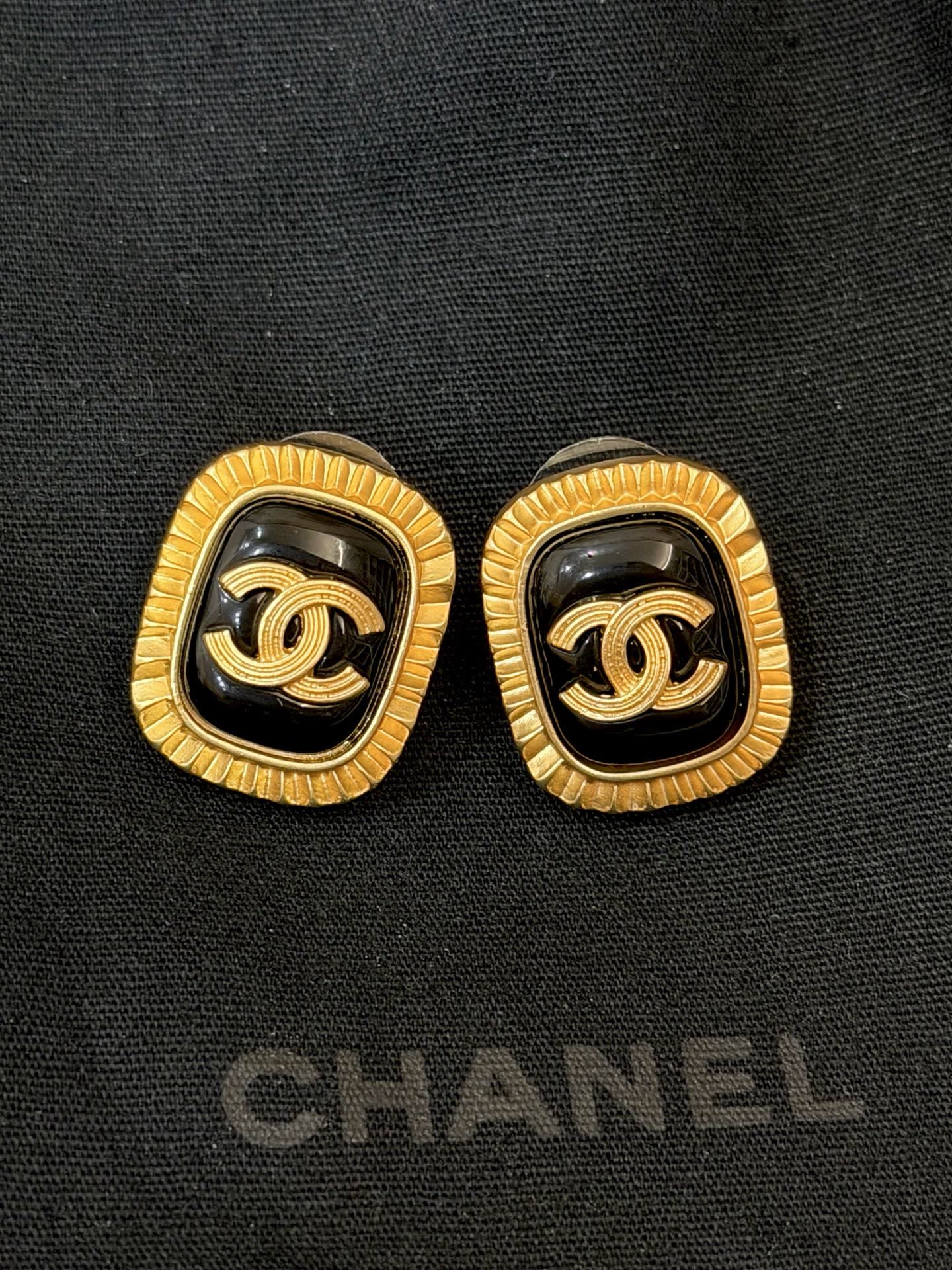 Chanel CC Logo Clip-on Earrings